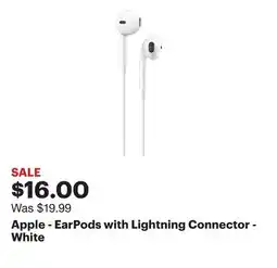 Best Buy Apple - EarPods with Lightning Connector - White offer