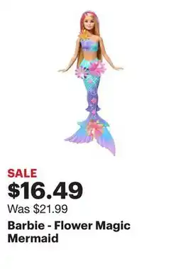 Best Buy Barbie - Flower Magic Mermaid offer