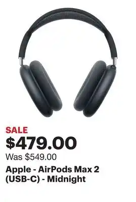 Best Buy Apple - AirPods Max 2 (USB-C) - Midnight offer