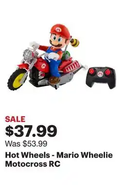 Best Buy Hot Wheels - Mario Wheelie Motocross RC offer