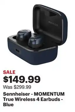 Best Buy Sennheiser - MOMENTUM True Wireless 4 Earbuds - Blue offer