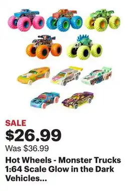 Best Buy Hot Wheels - Monster Trucks 1:64 Scale Glow in the Dark Vehicles (10-Pack) offer