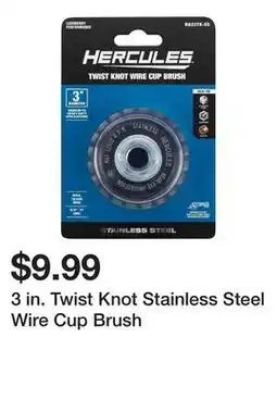 Harbor Freight Tools 3 in. Twist Knot Stainless Steel Wire Cup Brush offer