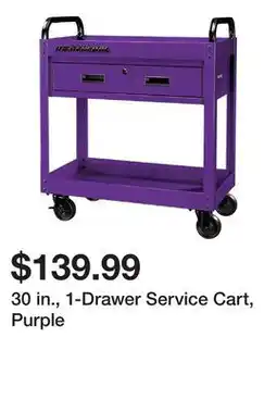 Harbor Freight Tools 30 in., 1-Drawer Service Cart, Purple offer