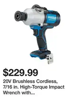 Harbor Freight Tools 20V Brushless Cordless, 7/16 in. High-Torque Impact Wrench with Quick-Release Chuck - Tool Only offer