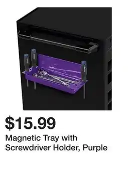 Harbor Freight Tools Magnetic Tray with Screwdriver Holder, Purple offer