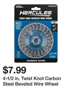 Harbor Freight Tools 4-1/2 in. Twist Knot Carbon Steel Beveled Wire Wheel offer