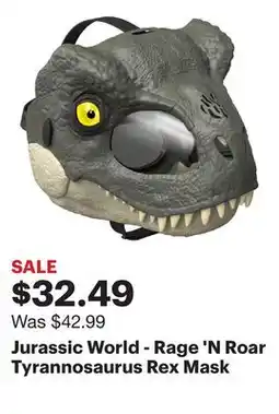 Best Buy Jurassic World - Rage 'N Roar Tyrannosaurus Rex Mask offer