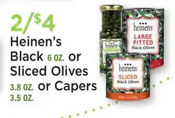Heinen's Heinen's Black 6 OZ. or Sliced Olives 3.8 OZ. or Capers 3.5 OZ offer