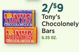 Heinen's Tony's Chocolonely Bars offer