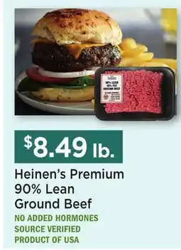 Heinen's Heinen's Premium 90% Lean Ground Beef offer