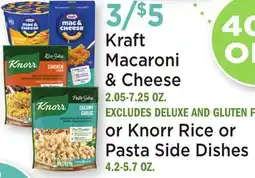 Heinen's Kraft Macaroni & Cheese 2.05-7.25 OZ. or Knorr Rice or Pasta Side Dishes 4.2-5.7 OZ offer
