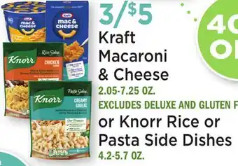 Heinen's Kraft Macaroni & Cheese 2.05-7.25 OZ. or Knorr Rice or Pasta Side Dishes 4.2-5.7 OZ offer
