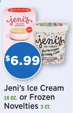 Heinen's Jeni's Ice Cream 16 OZ. or Frozen Novelties 3 CT offer