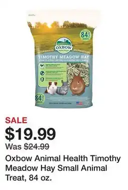 Tractor Supply Company Oxbow Animal Health Timothy Meadow Hay Small Animal Treat, 84 oz offer