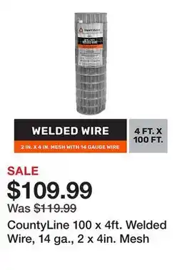 Tractor Supply Company CountyLine 100 x 4ft. Welded Wire, 14 ga., 2 x 4in. Mesh offer