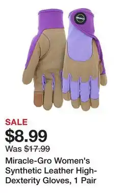 Tractor Supply Company Miracle-Gro Women's Synthetic Leather High-Dexterity Gloves, 1 Pair offer