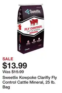 Tractor Supply Company Sweetlix Kowpoke Clarifly Fly Control Cattle Mineral, 25 lb. Bag offer