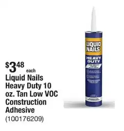 The Home Depot Liquid Nails Heavy Duty Tan Low VOC Construction Adhesive offer