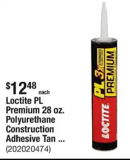 The Home Depot Loctite PL Premium Polyurethane Construction Adhesive Tan ... offer