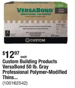 The Home Depot Custom Building Products VersaBond Gray Professional Polymer-Modified Thins... offer
