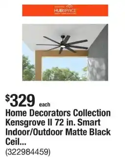 The Home Depot Home Decorators Collection Kensgrove II 72 in. Smart Indoor/Outdoor Matte Black Ceil... offer