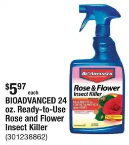 The Home Depot Bioadvanced ready-to-use rose and flower insect killer offer