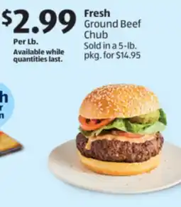 Aldi Fresh Ground Beef Chub offer