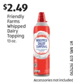 Aldi Friendly Farms Whipped Dairy Topping offer