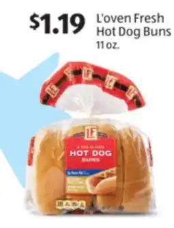 Aldi L'oven Fresh Hot Dog Buns offer