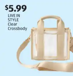Aldi LIVE IN STYLE Clear Crossbody offer