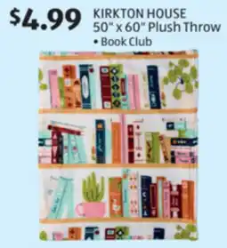 Aldi KIRKTON HOUSE 50 x 60 Plush Throw offer