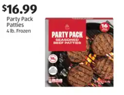 Aldi Party Pack Patties offer