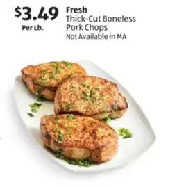 Aldi Fresh Thick-Cut Boneless Pork Chops offer