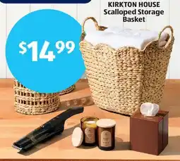 Aldi KIRKTON HOUSE Scalloped Storage Basket offer