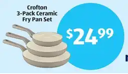 Aldi Crofton 3-Pack Ceramic Fry Pan Set offer