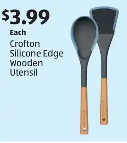 Aldi Crofton Silicone Edge Wooden Utensil offer