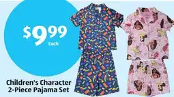 Aldi Children's Character 2-Piece Pajama Set offer