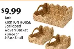 Aldi KIRKTON HOUSE Scalloped Woven Basket offer
