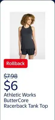 Walmart Athletic Works Women's and Women's Plus ButterCore Racerback Tank Top, Sizes XS-4X offer