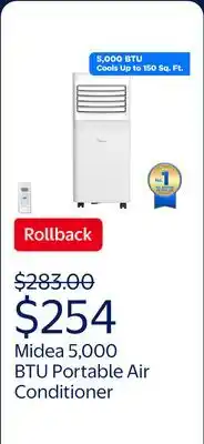 Walmart Midea 5,000 BTU Portable Air Conditioner with Remote offer