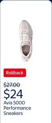Walmart Avia Women's 5000 Performance Sneakers, Wide Width Available offer