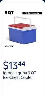 Walmart Igloo 9 QT Laguna Ice Chest Cooler, Blue Red and White offer