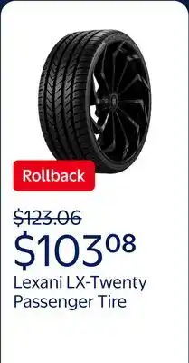 Walmart Lexani LX-Twenty Performance 265/30R20 94Y XL Passenger Tire offer