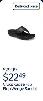 Walmart Crocs Women's Kadee Flip Flop Wedge Sandal offer