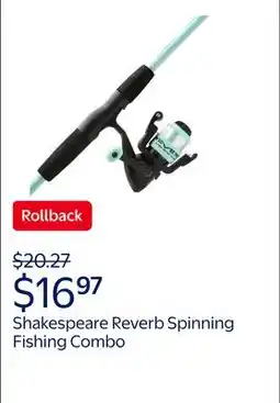 Walmart Shakespeare Reverb Spinning Fishing Combo, 5'6 Medium Rod offer