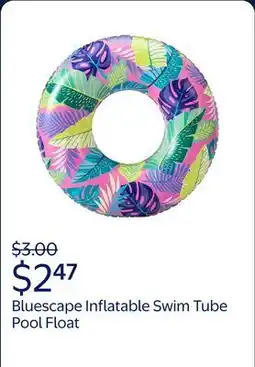 Walmart Bluescape Pink Tropical Inflatable Swim Tube Pool Float, for Kids & Adults, Age 9 & up, Unisex offer