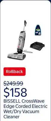 Walmart BISSELL CrossWave Edge Corded Electric Wet/Dry Vacuum Cleaner for Hardwood Floors 4157 offer