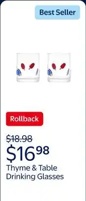 Walmart Thyme & Table 12 fl oz Popsicles Charm Drinking Glasses offer