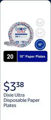 Walmart Dixie Ultra Summer Design Disposable Paper Plates, 10, Multi-Color offer